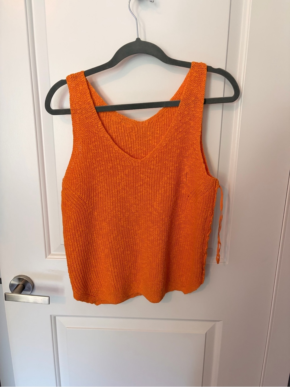 GAP V-Neck Knit Tank Top - Orange - Picture 1 of 4